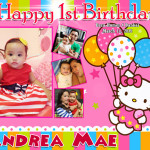 Andrea Mae 1st Birthday (Hello Kitty)