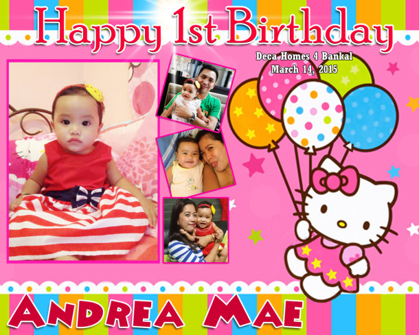 Andrea Mae 1st Birthday (Hello Kitty)