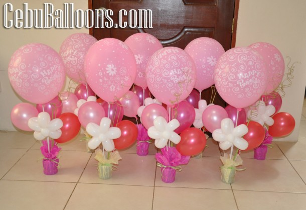 Birthday Centerpieces with Curled Stick
