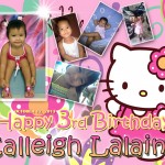Calleigh Lalaine's Hello Kitty Tarpaulin Design for 3rd Birthday