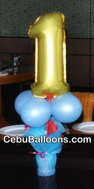 Centerpiece with Number Balloon