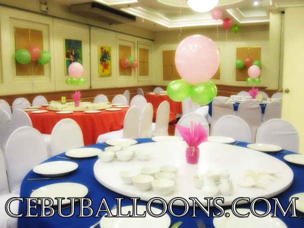 Christening Balloon Centerpieces