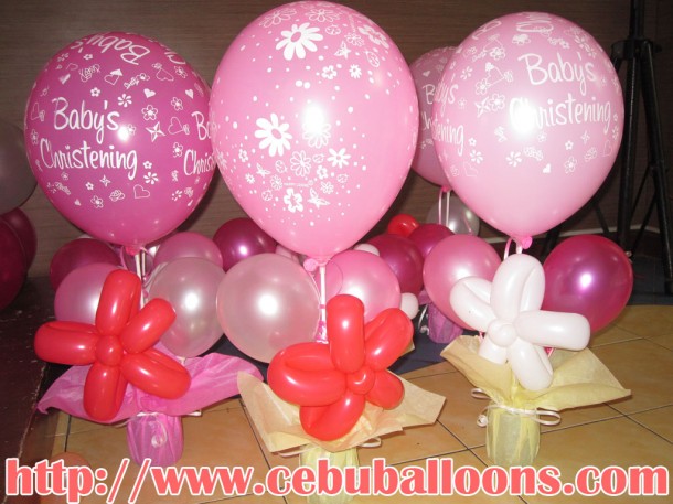 Christening Centerpieces (Pink Flower)