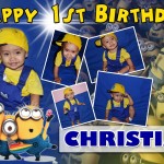 Christian's 1st Birthday (Minions Theme Tarpaulin)