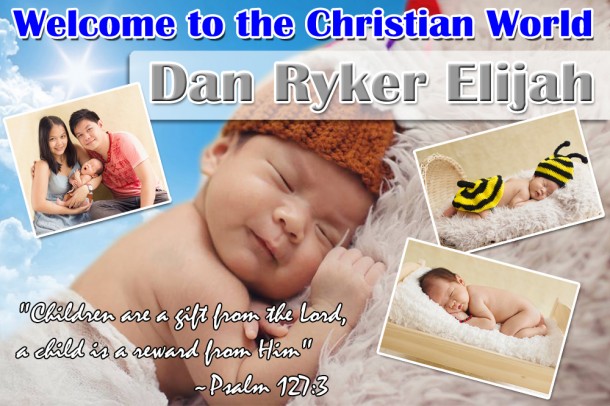 Dan Ryker Elijah's Christening Tarpaulin
