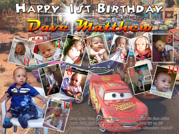 Dave Matthew's 1st Birthday (Cars Theme)