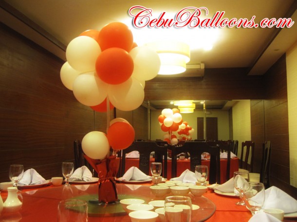 Floral Balloon Decoration Table Centerpiece