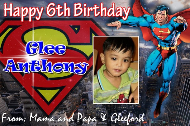 Glee Anthony's 6th Birthday (Superman Theme)