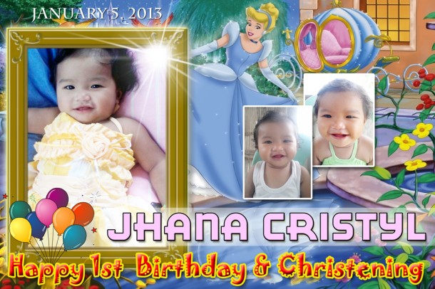 Jhana Cristyl Birthday & Christening (Cinderella)