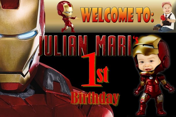 Jian's 1st Birthday (Ironman Tarpaulin)