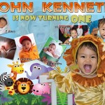John Kenneth is turning 1 (Safari Theme Layout)