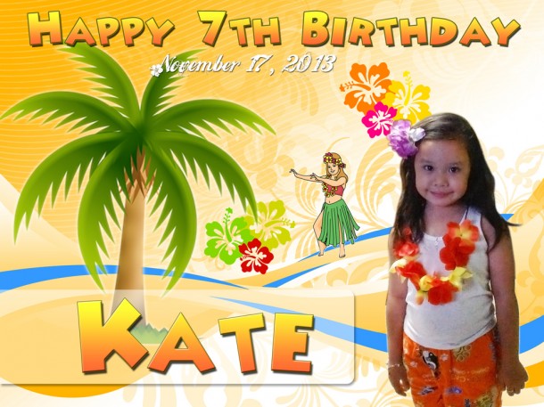 Kate's 7th Birthday (Hawaiian Theme)