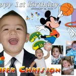Keifer's Chrisjon 1st Birthday - Mickey Basketball