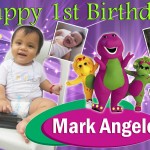 Mark Angelo’s 1st Birthday – Barney Theme Tarp