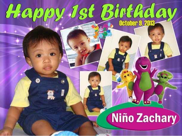 Nino Zach's 1st Birthday (Barney Theme)