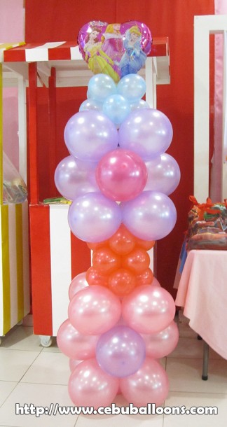 Balloon Column w/ Princess Mylar