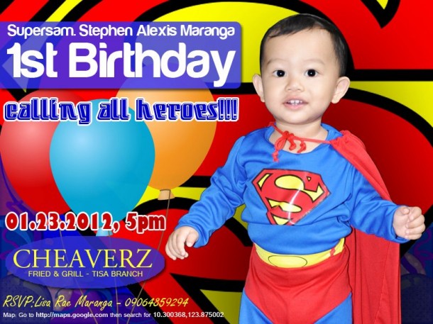 Sam's Birthday Invitation (Superman)