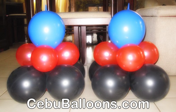 Black, Red, Blue Stage Decoration