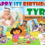 Tyra's 1st Birthday Dora Tarpaulin Design
