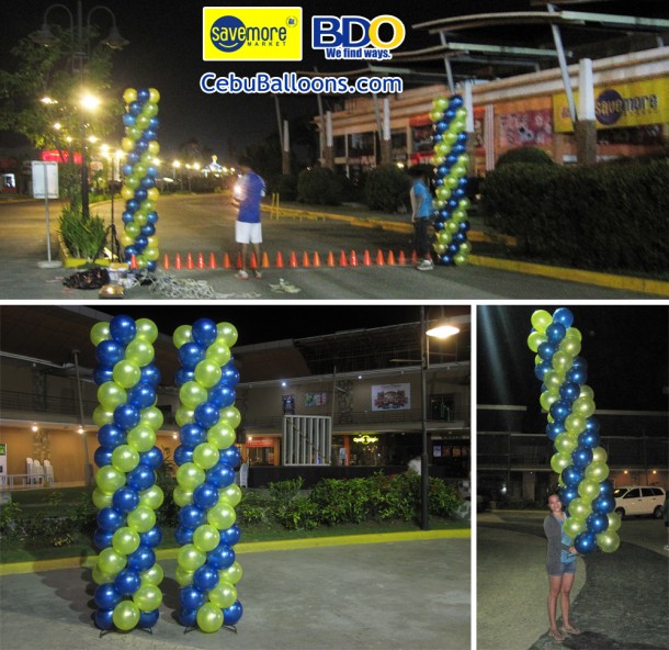 9ft Balloon Pillars for BDO's Fun Run