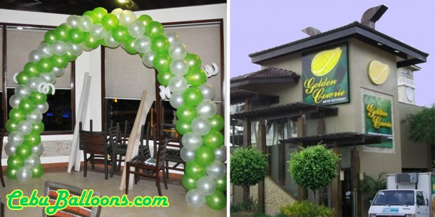 Balloon Arch for Golden Cowrie's (Marina Mall) Re-opening