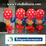 Balloon Centerpieces and Balloon Pillars for Teleperformance