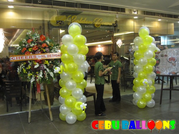 Balloon Columns for Golden Cowrie's (SM CIty Cebu) Re-opening