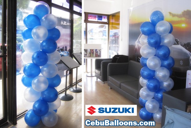 Balloon Columns for Suzuki Car Display