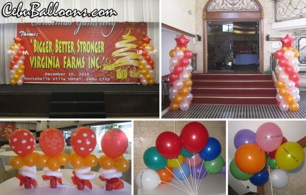 Balloon Decoration Set for Virginia Farms Inc Christmas Party