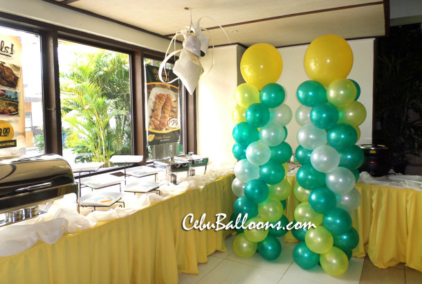 Balloon Pillars for Golden Cowrie (AS Fortuna) Lunch & Dinner Buffet Launching