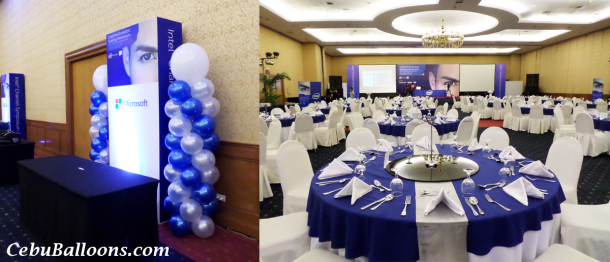 Balloon Pillars for Microsoft at Waterfront Hotel