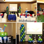 Blue & Green Balloon Decors for Gate's Christmas Party at Harolds Hotel
