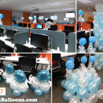 Light Blue & White Balloon Decoration for 24-7's AT & T account