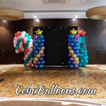Mardi Gras Theme Columns (with our Christmas Columns 2 weeks ago) for CBMTSI's Christmas Party at Bayfront Hotel