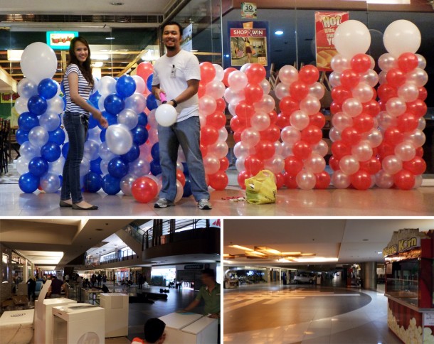 Mark & Lai at SM-Cebu (Balloon Columns)