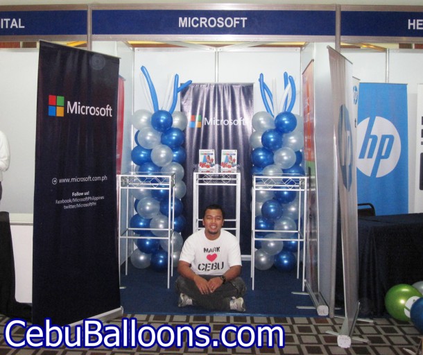 Microsoft Philippines & Intel Balloon Columns in Marriot Hotel