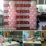 Pink & White Balloon Decors for Leuterio Realty's (Rent.PH) Christmas Party at Cafe Breeze