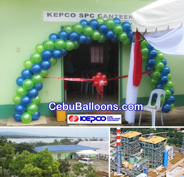 Ribbon Cutting Arch with Topiary at KEPCO-SPC Naga Plant