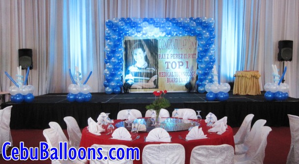 Stage Decoration for Med Tech Board Exam Topnotcher