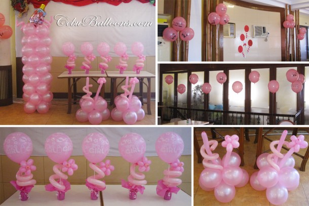 All-pink Balloon Decoration for a Girl's Christening at Sugbahan