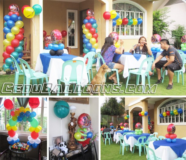 Avengers Balloon Setup at Alpha Executive Homes in Talisay