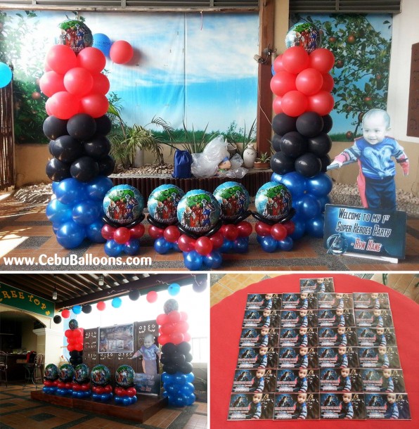 Avengers (Mighty Thor) Theme Balloon Decors with Tarp and Ref Magnets at Apple Tree Suites