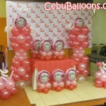 Baby Girl Christening Balloon Decoration at Merillas Resto