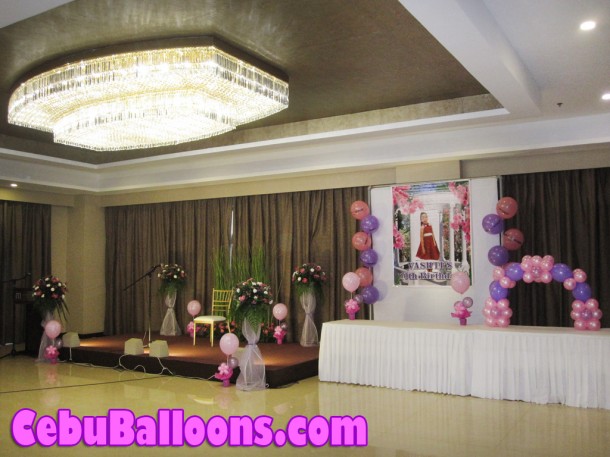 Balloon Decoration (Pink and Purple) at Mandarin Plaza Hotel