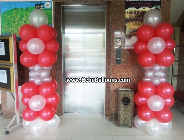 Balloon Pillars (Red & White) for a Debut at Cebu Northwinds Hotel