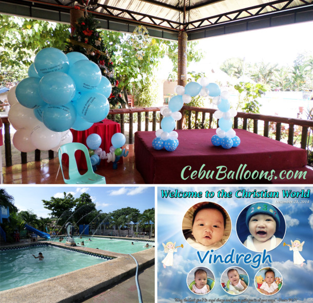 Balloons, Tarp & Giveaways for Christening at Villa Asela Resort