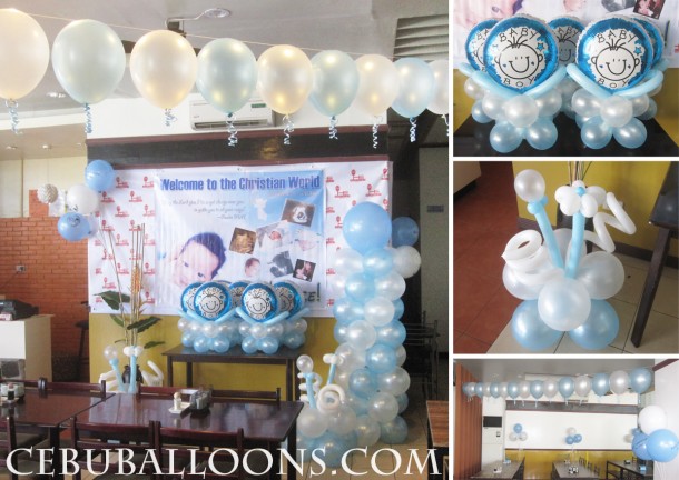 Baptism Balloon Setup at Merillas Resto