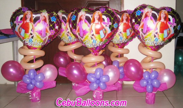 Barbie Balloon Centerpieces