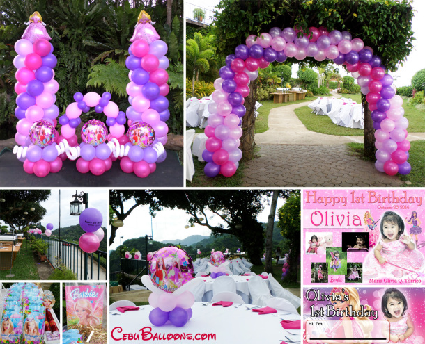 Barbie Theme Balloon Decoration & Party Supplies at Chateau de Busay