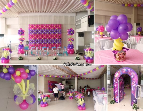 Barbie & the Secret Door Balloons & Styro Decorations at Paradise Garden Events Pavilion